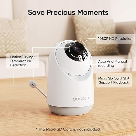 Bonoch Baby Monitor and Camera 5,5inch 1080P with Local Storage BBM04