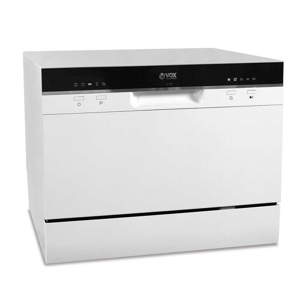 VOX DISHWASHER TABLE TOP, F, 6 SETS, 5 PROGRAMS, DELAYED START 2, 4, 6, 8H, HxWxD 438 X 550 X 500 MM, WHITE