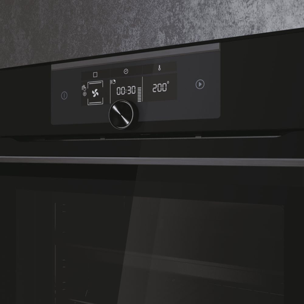 HAIER HWO60SM6F8BH Built-in Oven i-Turn Series 6 TAD 70L H60 x W60cm 13 Functions Pyrolytic