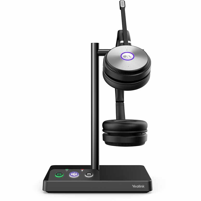 YEALINK WH62 DUAL WIRELESS HEADSET AUDIO CONFERENCING SYSTEM BLACK