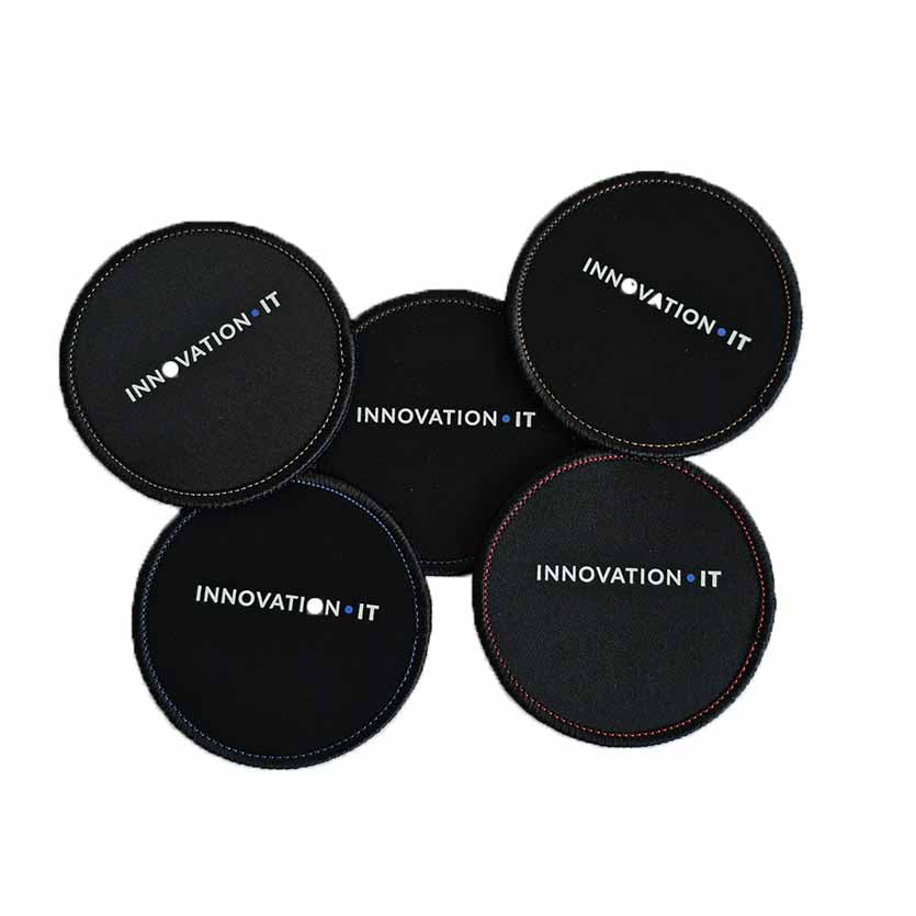 INNOVATION 120851 5PCS CUP COASTER 95x95mm BLACK/COLORFULL