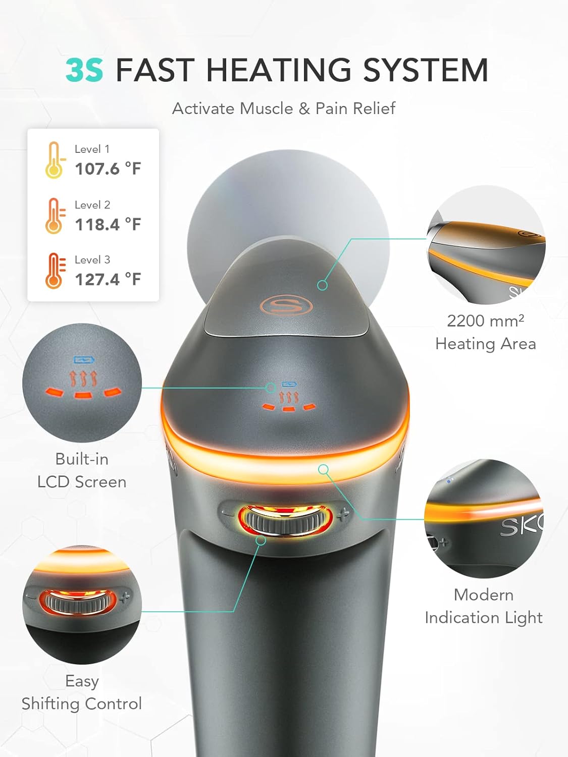 SKG Body Gun Massager for Athletes F7-E