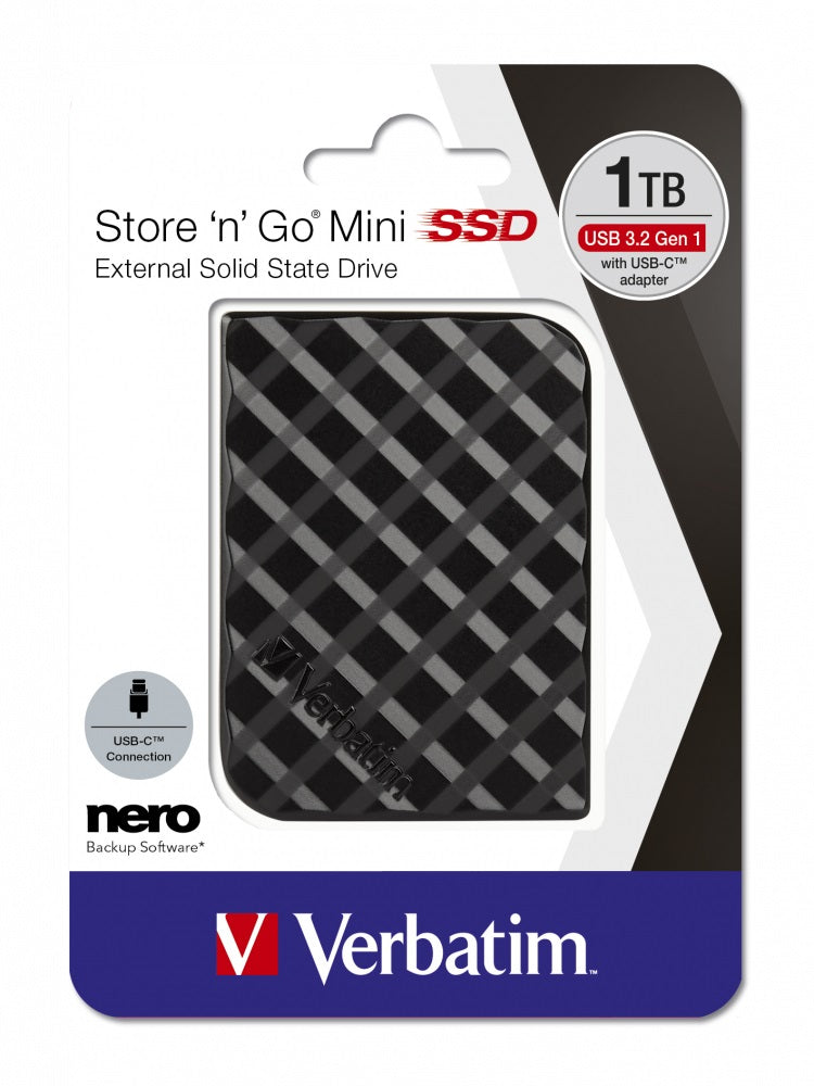 Verbatim SSD Mini Portable USB-C 3.2 1TB 53237