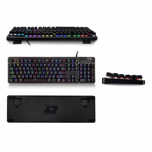 EWENT, PL3350 KEYBOARD RGB ILLUMINATED MECHANICAL GAMING USB QWERTY LAYOUIT