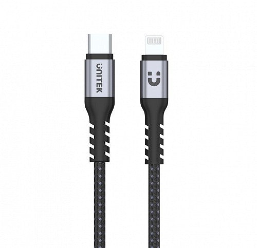 Unitek C14060GY TypeC to MFI Cable 1.0m Grey