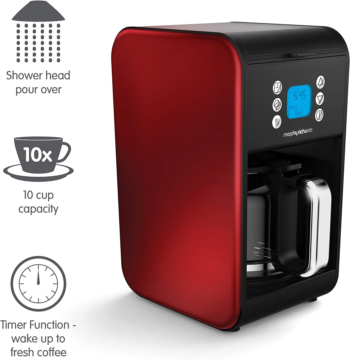 Morphy Richards 162009 Accents Filter Coffee Machine Red Rolls Technology Store Cyprus Online Shop