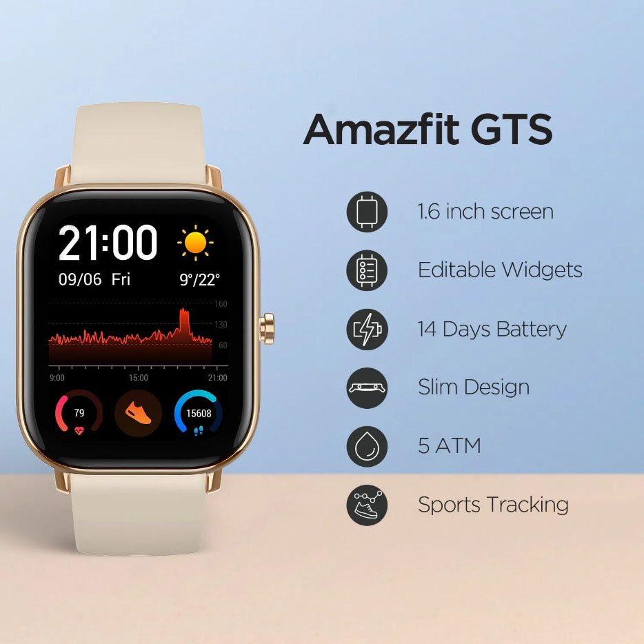 Amazfit gts smartwatch online gold