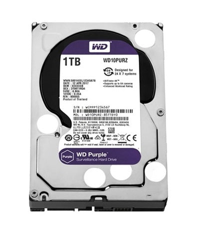 Western Digital 1TB HDD SATA 3.5'' CCTV Purple Series