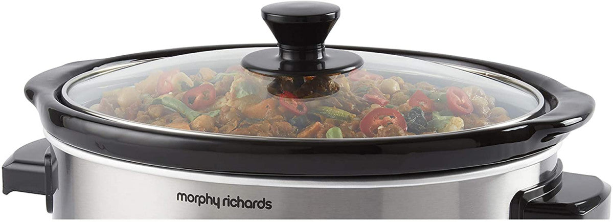 Brushed Stainless Steel 6.5L Slow Cooker – Morphy Richards-UK